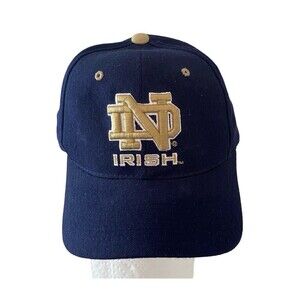 Zephyr Cap Hat Unisex Size 6 7/8 Navy Notre Dame Irish Authentic Lids Fitted